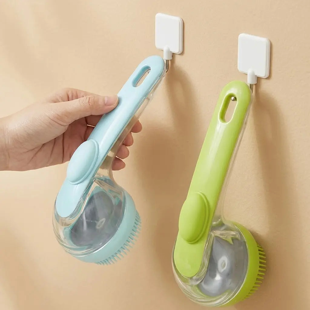 2026 Professional 2-In-1 Pet Bath and Grooming Deshedding Brush with Integrated Soap Dispenser, 8In x 3In x 4In, Gentle Massage Tool for Dogs and Cats, Enhances Coat Care and Bathing Experience, Promotes Blood Circulation