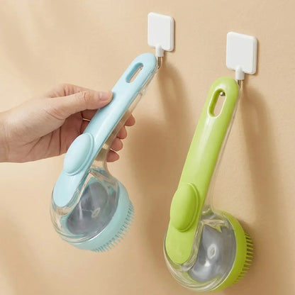 2026 Professional 2-In-1 Pet Bath and Grooming Deshedding Brush with Integrated Soap Dispenser, 8In x 3In x 4In, Gentle Massage Tool for Dogs and Cats, Enhances Coat Care and Bathing Experience, Promotes Blood Circulation